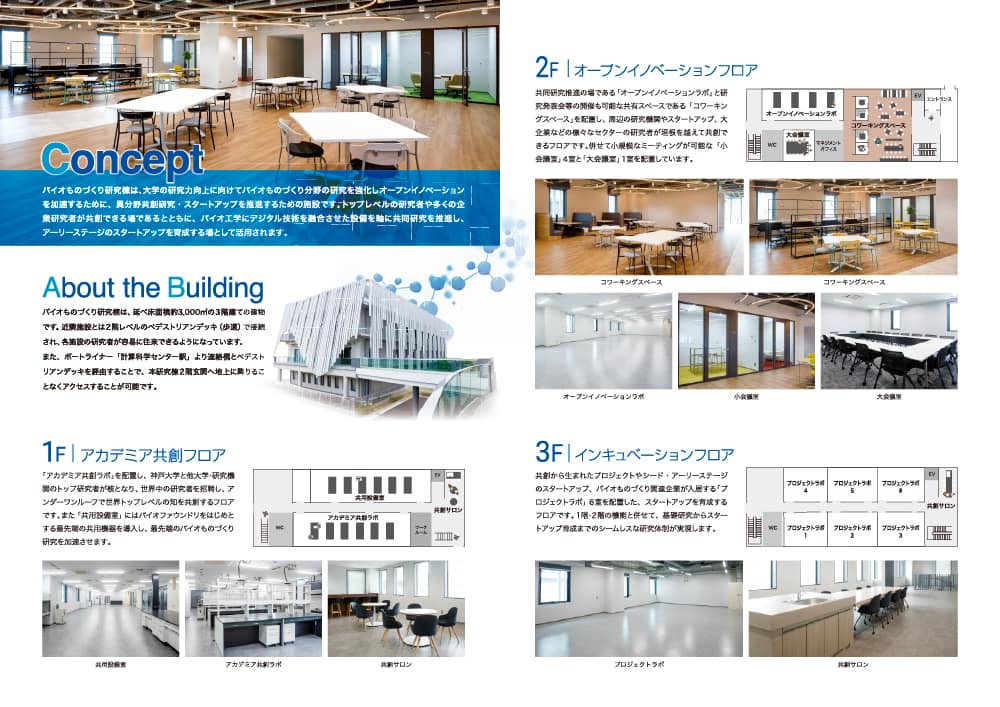 バイオものづくり研究棟パンフレット